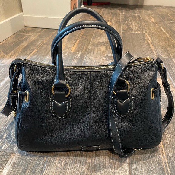 Chic Black Leather Satchel from Vince Camuto - Picture 1 of 8